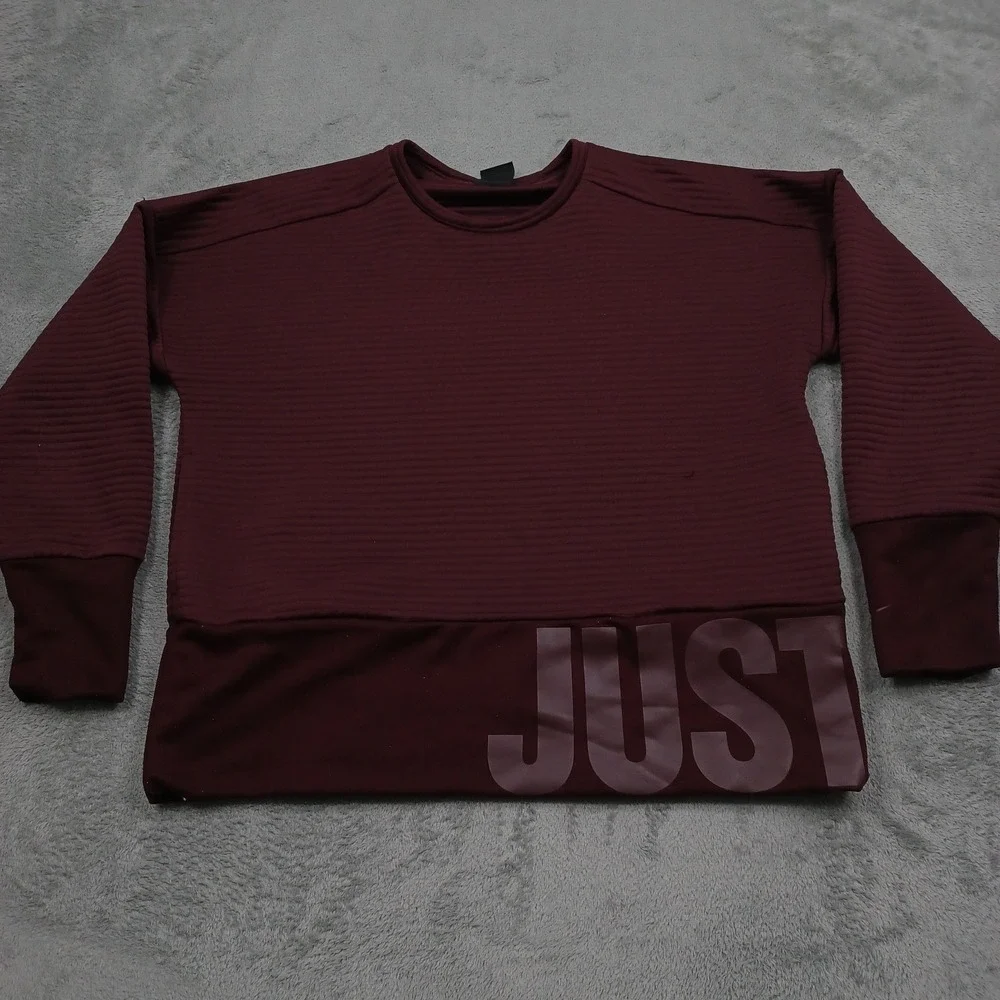 Nike Sweater‎ Womens Small Red Crew Neck Pullover Casual Activewear